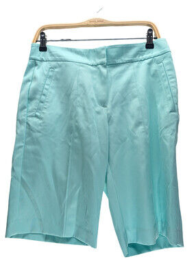NWT IZOD Golf Bermuda Shorts Flat Front Ice Green